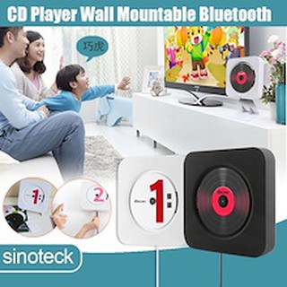 CD Player Wall Mountable Bluetooth Home Audio With Remote Control HiFi Speakers