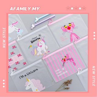 ALU Pink Panther Unicorn Makeup Cosmetic Bag Pencil Case