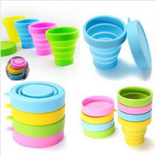 Portable Silicone retractable Folding cup Travel Telescopic Collapsible Bottle