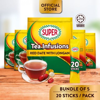 SUPER TEA INFUSION Instant Red Dates & Longan 20sachets (5 Packs)