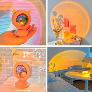 W&G Sunset Light Rainbow Lamp USB sun never sets projection dreamlike visual projector living room