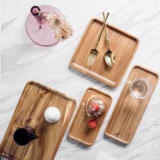 Acacia wooden tray solid wood tray rectangular wooden tray disc Japanese style tea tray barbecue snack cake wooden trayD2