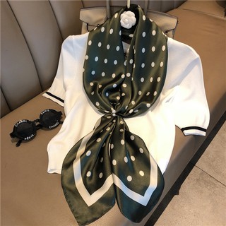 🌿Multifunctional decorative scarves scarf retro polka dot professional women's square towel