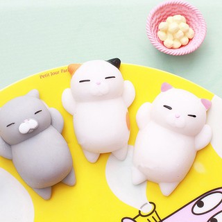 Ready Stock ! Cat Squishy Toy Stress Relief Soft Mini Animal Squeeze Toy