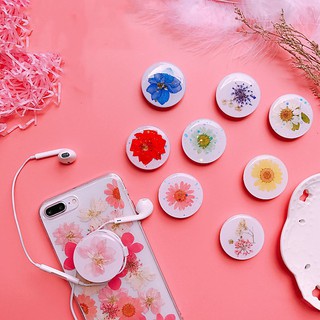 3D Pop Socket Mobile Phone Holder Real Flower Popsocket Colorful