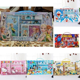 [Ready Stock] 14 in 1 Cartoon Stationery Set Alat Tulis Gift School Stationary Set Disney Tsum Mickey Frozen