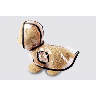 1pc Dog raincoat spring and summer clothes Teddy small dog pet puppy raincoat transparent raincoat pet clothes waterproo