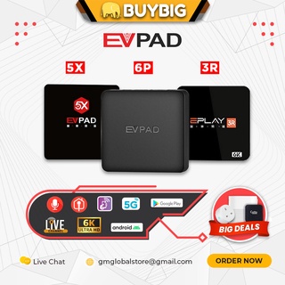 EVPAD 6P/5X/3R Plus 6K TV Box With Voice Control (4GB / 2GB + 64GB / 32GB / 16GB ROM) Malaysia Latest Android Version