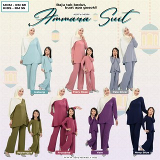 AISYSMOM Ammara Suit Nursing Suit Sedondon Ibu Anak - Ironless Baju Menyusu Selak (1)