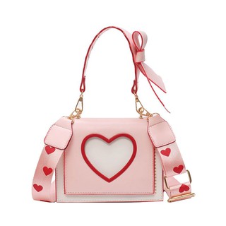 lolita bag cute pink bag / black bag love bag heart shape sling bag
