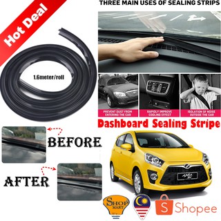 PERODUA AXIA T-Shape Dashboard Rubber Seal Stripe Sound Proof Noise Reduce Car Windscreen Dashboard Gap Filler