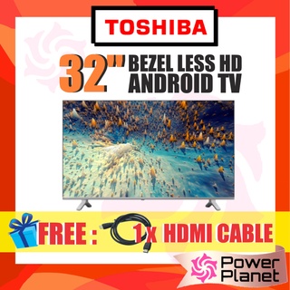 [FREE HDMI CABLE] Toshiba 32" HD TV 32V35KP Android Smart LED TV DVT-T2 Bezel-less Design