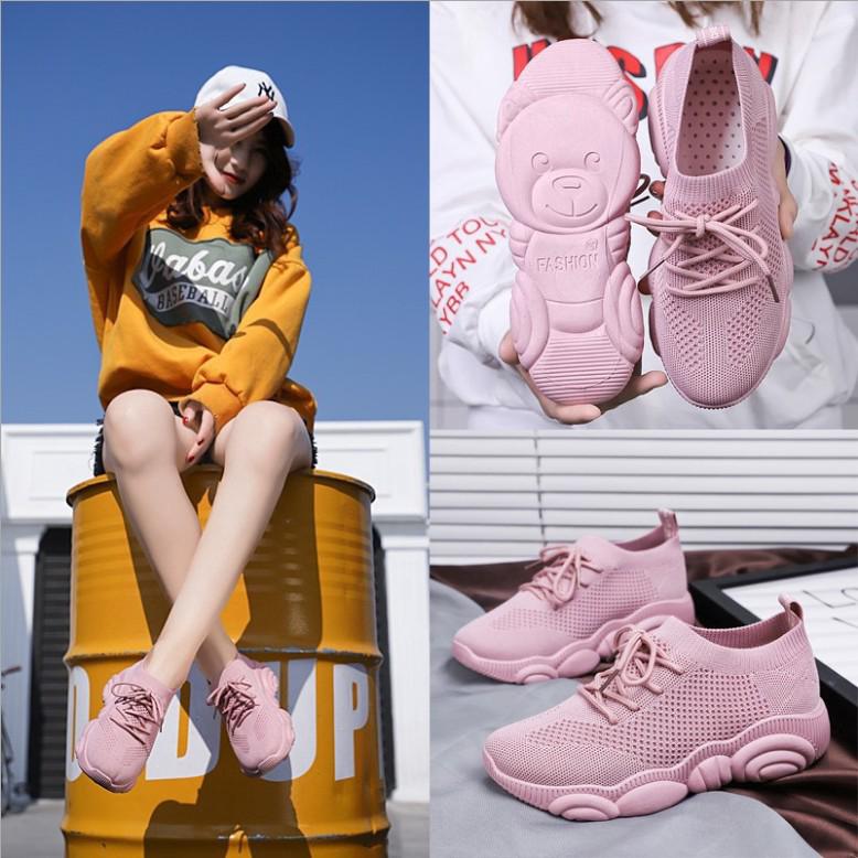 Fashion Korean Women's Breathable Thick-soled Anti-skid Casual Sports Shoes