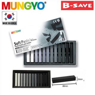 Mungyo Soft Pastel For Artist Gray Colour 12 Color MP-12GP