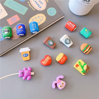 READY STOCK! Cute Cartoon Cable Protector for All Phone USB Charging Cable Line Protective Case Data Protection Cover
