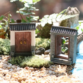 Open Door Model Mini Fairy Garden Miniatures DIY Doll House Landscape Decoration