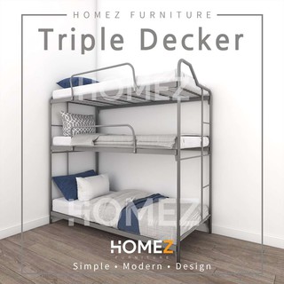Triple Decker Bed/ Heavy Duty Metal Bunk Bed/ Double Decker Bed/ Single Metal Bed/ Homestay Bed
