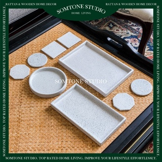 Stone de SomTone, natural stone granite Exclusive tray & coaster for jewelleries, cosmetic, drinks, glass, cup