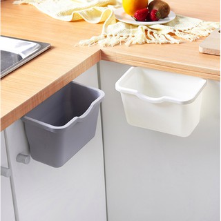 [READY STOCK]Cabinet Door Plastic Basket Hanging Trash Can Waste Bin Garbage Bowl Box