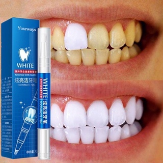 （READY STOCK）Instant Teeth Whitening Pen Cleaning Rotary Peroxide Gel Teeth Cleaning Bleaching 4pcs