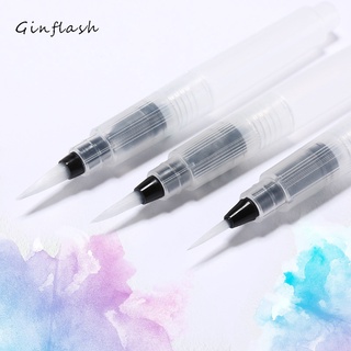 Ginflash Refillable Paint brush Water Ink Pen WaterColor soft Calligraphy Painting marker