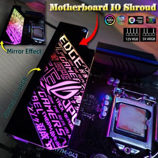 Custom Made Motherboard IO Shroud Light Board 5V ARGB 12V RGB Decoration Mobo AURA sync Backplate Papan Bercahaya 发光灯板