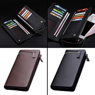 🌱 TMR🌱Fashionable Long Type Men Leather ID Credit Card Wallet