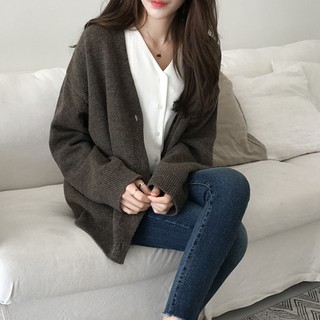 Korean Sweater Cardigan New Fashion V-neck Knitted SweaterJacket