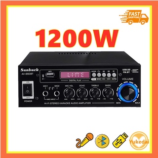 🔥Ready Stock🔥1 year warranty🔥Home Amplifiers 2000W FM radio Speaker Audio Amplifier USB SD FM Car 5.0 bluetooth