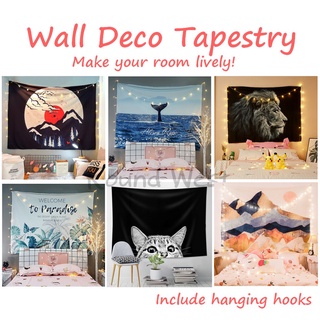 Wall Deco Art Home Tapestry Backdrop Hanging Blanket LED | Hiasan Dinding Latar Belakang Kain Permaidani Gantung | 背景挂毯布