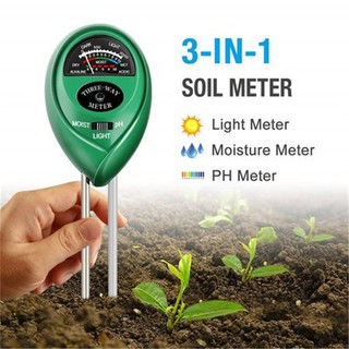 3 in 1 Soil PH Water Moisture Meter Acidity Humidity Sunlight Garden Plants Flowers Moist Tester Instrument Tool