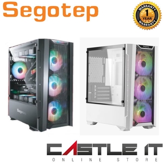 Segotep Prime M M-ATX Tempered Glass Gaming Casing (BLACK/WHITE)