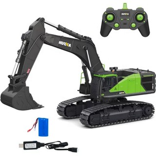 Huina 1593 1592 Black alloy 22 channel RC excavator 1/14 scale alloy with rechargeable battery