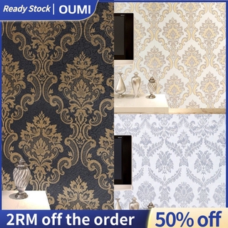 OUMI Wallpaper Self-adhesive PVC Waterproof Background Wall Damascus 3d Stereo Renovation Sticker wall paper papers wallsticker self-adhecive paper Stickers