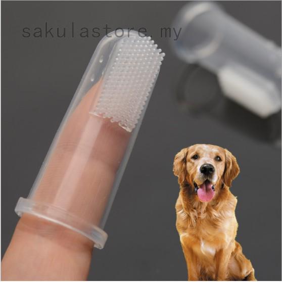 Soft Finger Toothbrush Pet Dog Oral Dental Cleaning Teeth Hygiene Brush