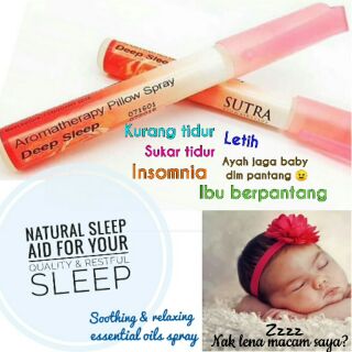 Deep Sleep Aromatherapy Spray Sutra : Insomnia / Masalah Sukar Tidur / Tidur Lebih Berkualiti & Lena