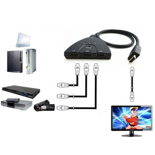💕NL 3 IN 1 OUT 1080P Hub V1.4B HDMI Switch Switcher Splitter Cable HDTV PS3
