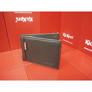 Kickers France Genuine Leather Small Wallet in Matte Black Finish