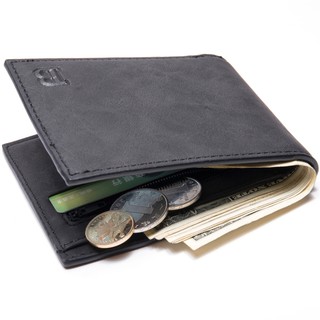 Fashionable Men Money Clip Wallet Genuine Leather Short Card Holder Purse