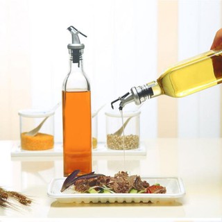 500ml Glass Olive Oil Vinegar Dispenser Pourer Bottle Spout Kitchen Cooking
