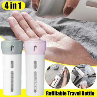 [Ready Stock]4-in-1 Portable Refillable Empty Travel Bottle Rotating Pressing Sub-Bottle