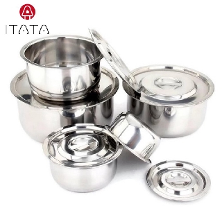5 In 1 Stainless Steel Conditioning Food Stock Pot With Lid Cookware Kitchen Basin Silverhorse Xunfa Colour Periuk Masak