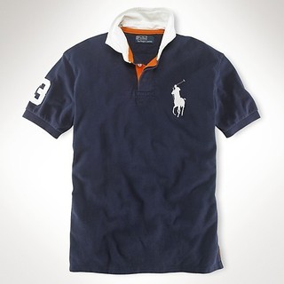 original 8056 custom fit Ralph Lauren Men Big Pony Flag Polo Shirt T-Shirts