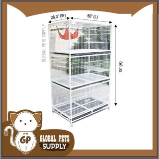(Hot Sales) Global Pets Supply Sangkar Kucing 3 Tingkat / Cat Cage 3 Level Extra Large XXL