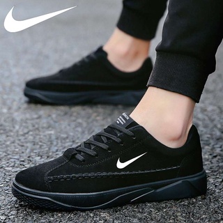 2021 New Nike Men'S Fashion Round Toe Flat Shoes Student Cloth Casual Sports Small White Board Shoes Wild Trend Solid Color Comfortable Breathable Wear-Resistant 39-44