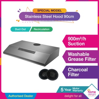 Midea Stainless Steel Hood 90cm