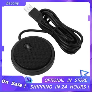 Bacony M2 Wired 360° Pickup Audio Video Omnidirectional Microphone Desktop Conference Computer Black