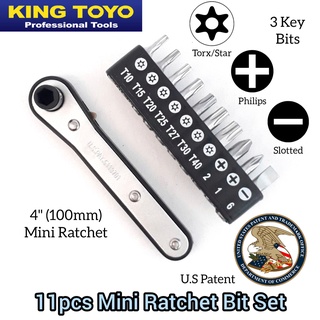 King Toyo 11 Pcs Mini Ratchet Bit Set