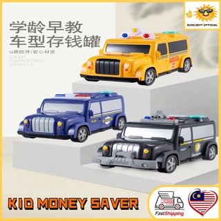 Kids Money Saver Car Creative Password Music Box Toys Cash Truck Safe Automatic Banknote Bank Deposit