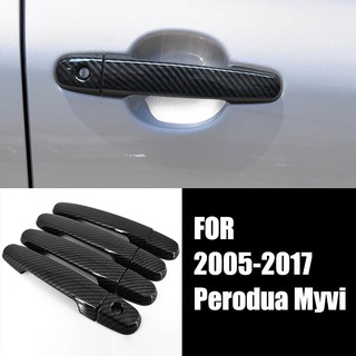 For Perodua Myvi 2005-2017 carbon fiber pattern car door handle cover,MYVI door handle beauty trim